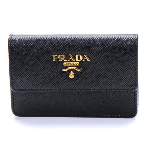 prada saffiano card holder nero|prada purse with wallet holder.